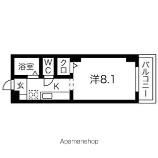 オ・グラン・ソーレイ【408号室】の間取り