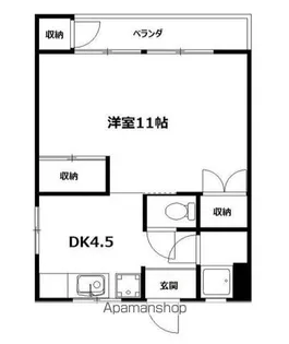 あかつきマンション【301号室】の間取り