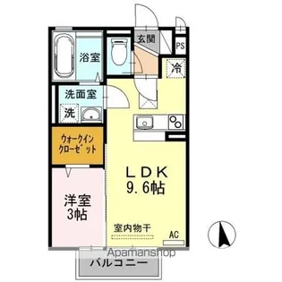 カーサ・フェリオ南佐古【1階】の間取り