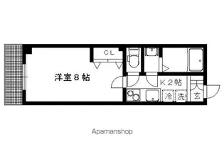 グランフィールド大宮【402号室】の間取り