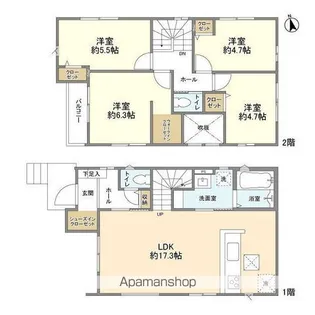 千葉県千葉市若葉区都賀5丁目【一戸建】の間取り