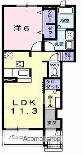 カーサ リベーラ【1階】の間取り