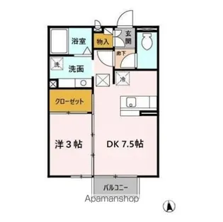 シャルム今井【101号室】の間取り