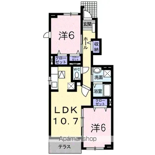 メゾンドジョリ【1階】の間取り