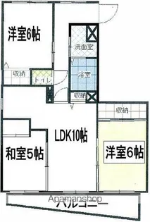 レーベンス松風【3階】の間取り