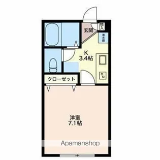 ベルテ米山【2階】の間取り