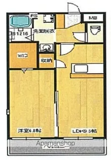 ピーチフローレ6th【3階】の間取り