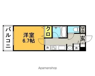 ピュアドームエクサイト博多【5階】の間取り