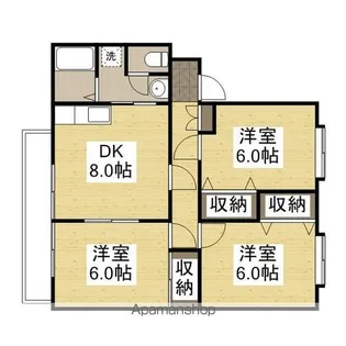 ピュアハイツ北方Ⅱ【1階】の間取り