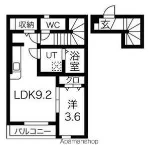 ラビスタアイワヒルズⅠ【207号室】の間取り