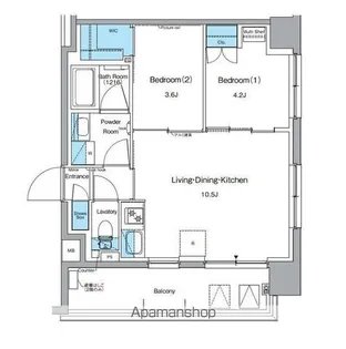 ルフォンプログレ押上EAST【7階】の間取り