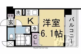 プレサンス 京都室町通 紫水【210号室】の間取り