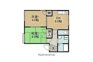 フレグランス増沢B棟【101号室】の間取り