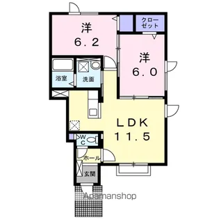 グッドハイム【1階】の間取り