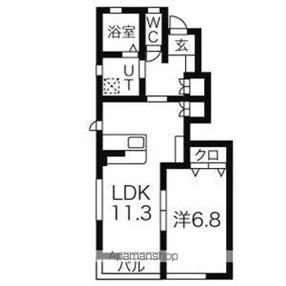 ルミエール B棟【1階】の間取り