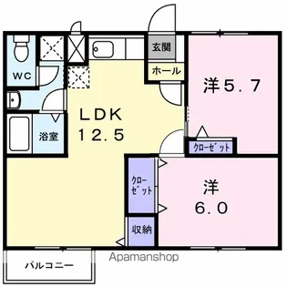 マツモトGマンションB【2階】の間取り