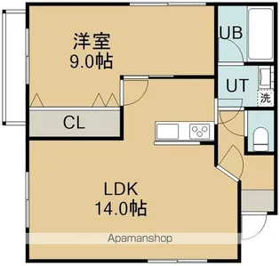 ミリオンパレス深堀【1階】の間取り