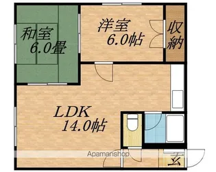 レジデンス平岡台【202号室】の間取り