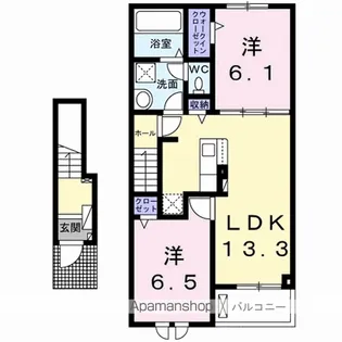 弥生桜Ⅱ・A【2階】の間取り