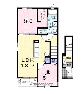 ルチェンテ F【2階】の間取り