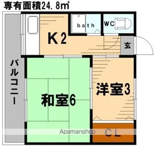 神奈川県横浜市鶴見区下末吉5丁目【アパート】の間取り