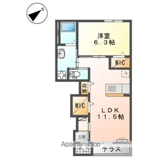 ピースフル【1階】の間取り