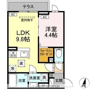 セレスティア若宮【1階】の間取り