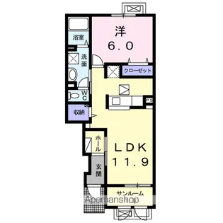 グランベール【1階】の間取り