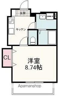 アヴェニール屋形町【402号室】の間取り