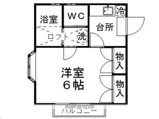 ベルトピア仙台6【201号室】の間取り