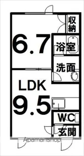 コーポクラーク【2階】の間取り