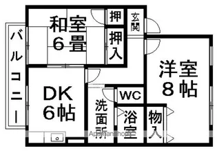 ハイカムール・浅井【202号室】の間取り