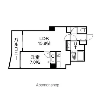 シティタワー円山神宮鳥居前【1007号室】の間取り