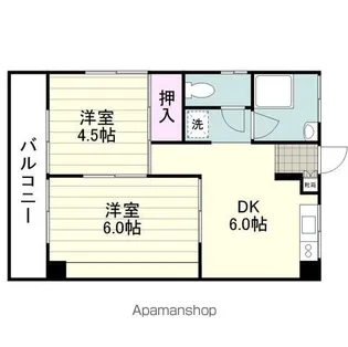 トパーズ東谷山【302号室】の間取り