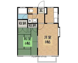 ラ・ポム【105号室】の間取り