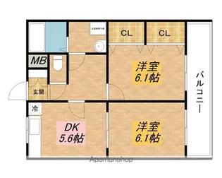 メゾンドセルバ【103号室】の間取り