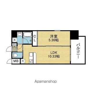 プレジオ城東【12階】の間取り
