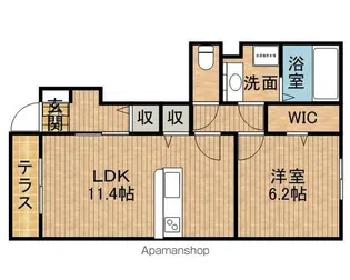 ベルフォレ【1階】の間取り
