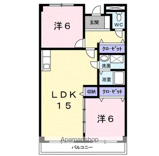 グリーンハイツ芝Ⅰ【2階】の間取り