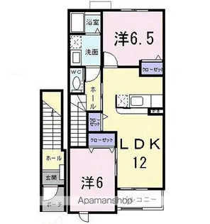 フィオーレB【2階】の間取り