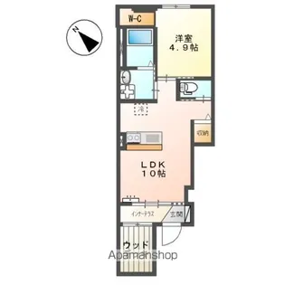 エンターレ妻鳥【1階】の間取り