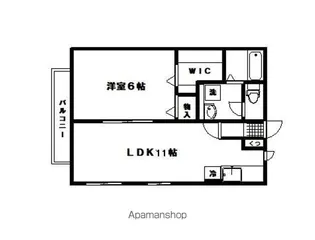 ラ・リィビェール【1階】の間取り