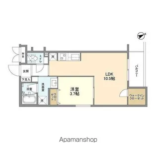 ウェルスクエア帝塚山【203号室】の間取り