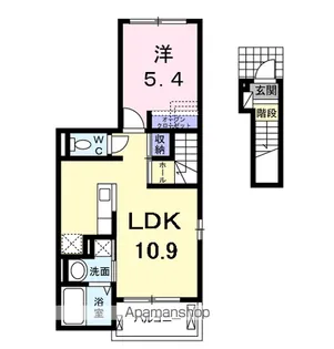 ジュネスFA【2階】の間取り
