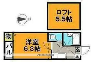 コスモルークス【2階】の間取り