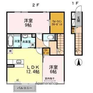 ヴィラコートⅡ【2階】の間取り