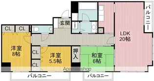 ヴェルデュール南桜塚【2階】の間取り