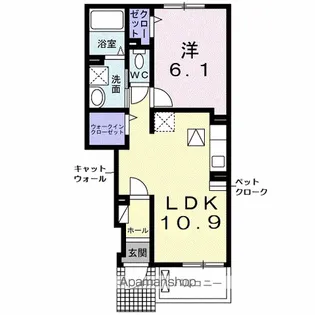 東京都昭島市中神町3丁目【アパート】の間取り