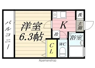 ルミナス大久保【1階】の間取り