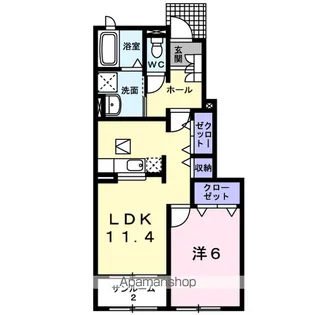 ヴィラ・かたかご Ⅰ【1階】の間取り